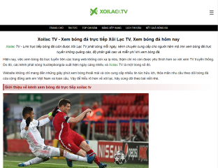 Tổng quan về kênh trực tiếp bóng đá Xoilac TV vinhomesdreamcitys.com